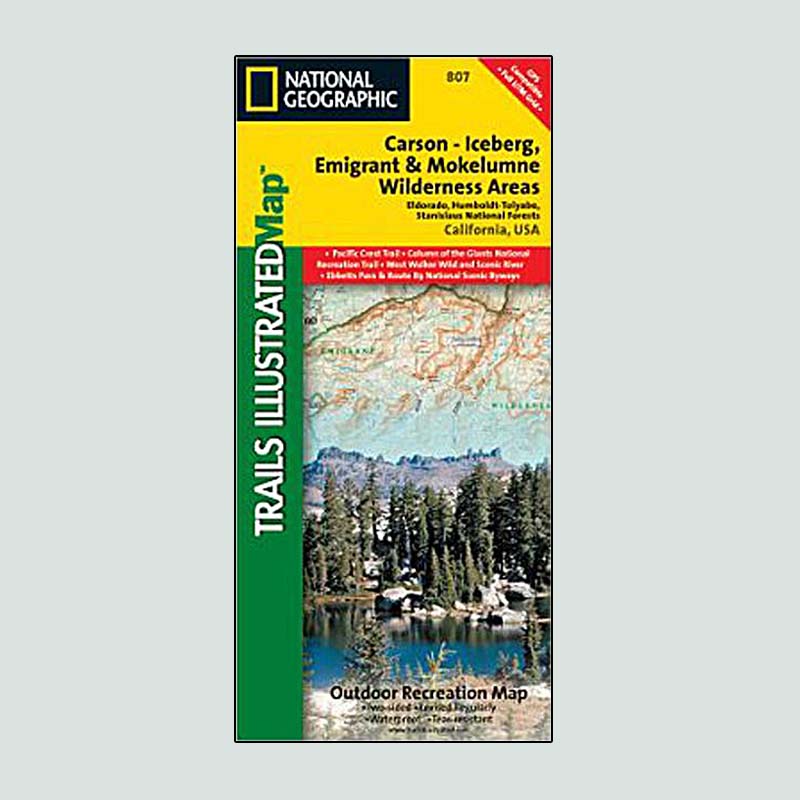 National Geographic map of Carson Iceberg Wilderness